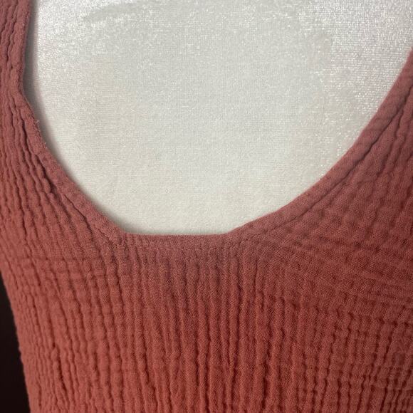 Anthropologie Amadi Woman's Theresa Terracotta Twisted Gauze Dress- Size S - Picture 8 of 12